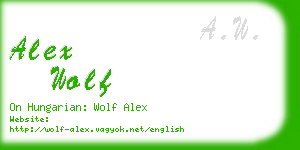 alex wolf business card